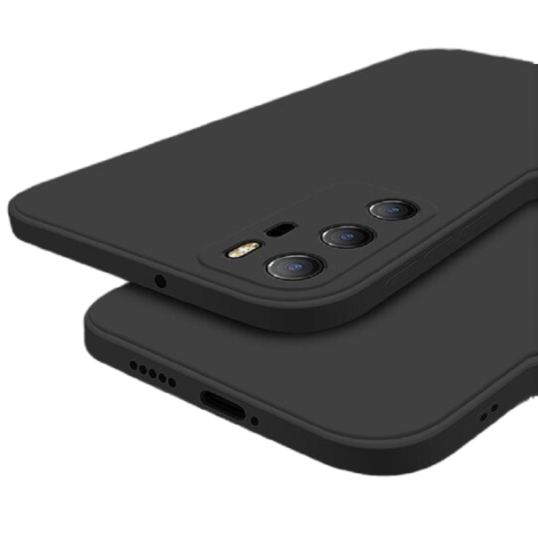 Slitstarkt silikonfodral för Huawei P50 Pro svart