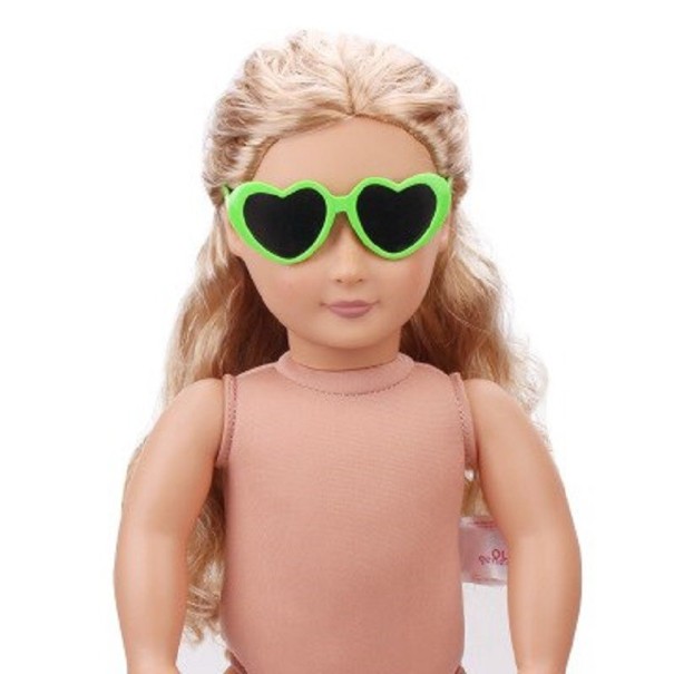 Slnečné okuliare pre bábiku zelená