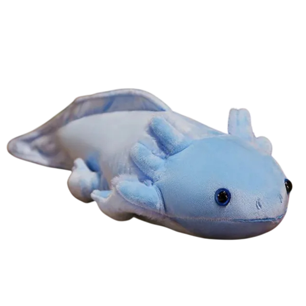 Słodka pluszowa zabawka Aksolotl 45 cm przytulna poduszka dekoracja pokoju zabawka dla dzieci miękka pluszowa zabawka oryginalny prezent niebieski