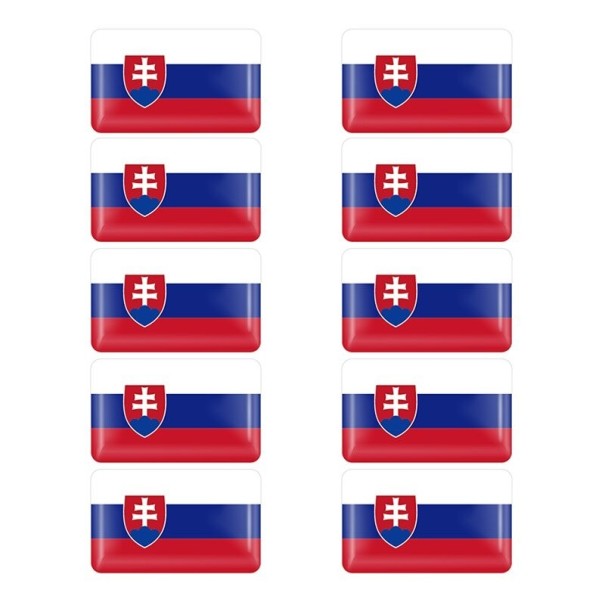 Slovakiets flagklistermærker 10 stk. 1