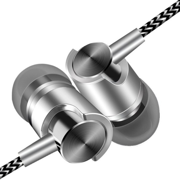 Sluchátka 3.5mm jack K2048 stříbrná