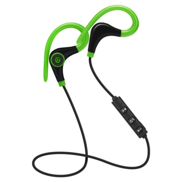 Słuchawki sportowe za uszami K1851 zielony