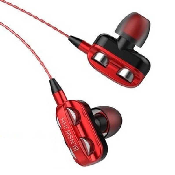 Słuchawki z mikrofonem K1709 czerwony