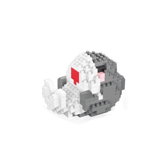 Small Shark Building Set on Its Back 7.2 x 5.2 x 4.5 cm 244 Pieces Cute Sea Figure Shark Made of Blocks for Creative Assembly 1