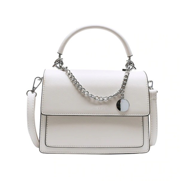 Small Women's Leather Handbag M685 white