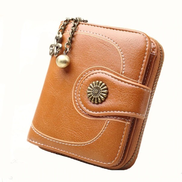 Small Women's Leather Wallet M263 light brown
