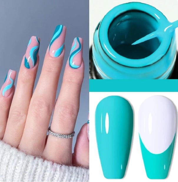 Smalto gel per decorazioni unghie Smalto gel liner a lunga durata Smalto per unghie per creare linee sottili Smalto gel con pennello sottile e affilato per decorazioni 14