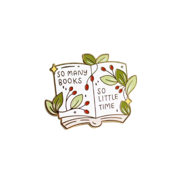 Smaltovaná brož otvorená kniha s nápisom So many books smaltovaný pin farebný odznak doplnok na oblečenie batoh darček 1