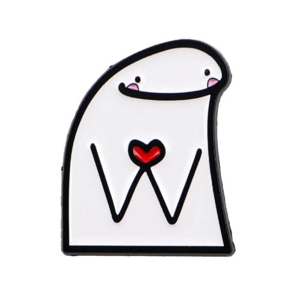 Smaltovaný pin figurka so srdcom jednoduchý štýl 2,6 × 3,2 cm kovový biely čierny červený odznak na batoh klopu oblečenia doplnok 1