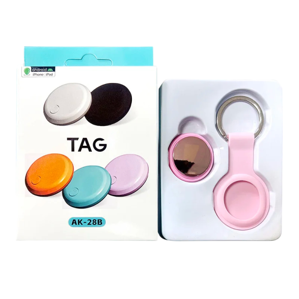 Smart Airtag Bluetooth GPS-tracker Mini lokator Nyckel- och husdjursökare 30 x 30 x 9 mm Kompatibel med Android- och iOS-system rosa