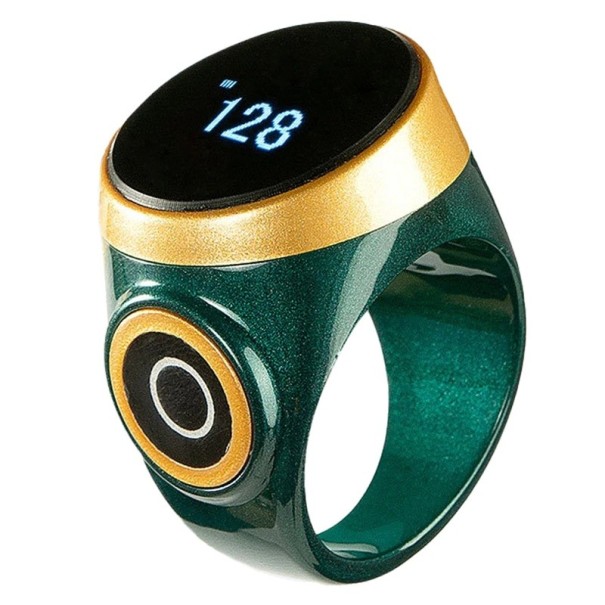 Smart Digital Finger Zähler Touchscreen Bluetooth Wasserdicht USB Lade Gebet Zeit Hymne Zählen grün