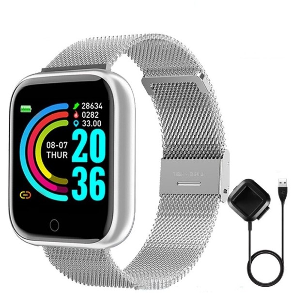 Smart klocka med laddare K1389 silver