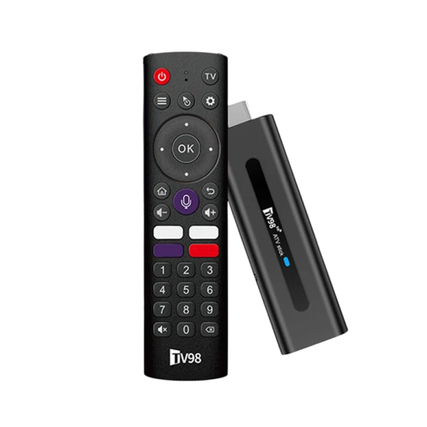 Smart TV Stick Android 14 2GB 16GB HDMI 8K 4K WiFi Doppia 2,4G/5G Bluetooth 5.0 Controllo Vocale IR TV Box Quad-Core DC 5V/2A 1