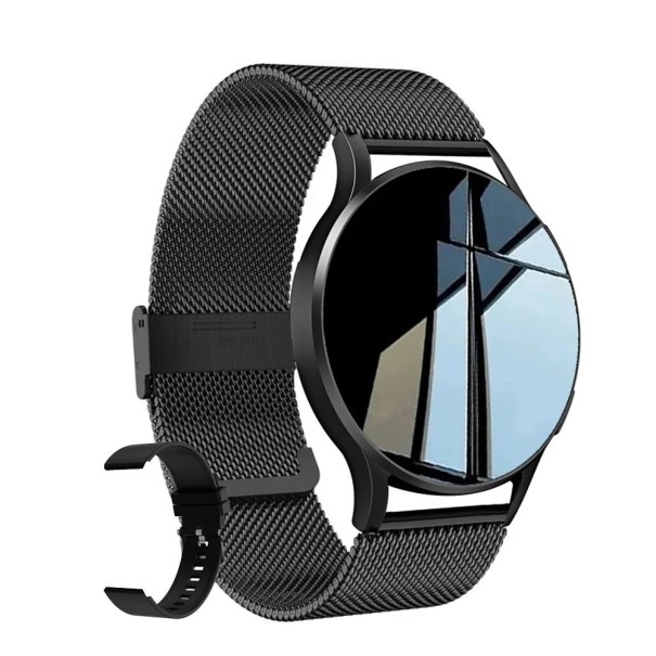 Smart Watch for Step, Distance, Calorie, Activity, Heart Rate, Oxygen, Sleep, Blood Pressure Monitoring - Modern Fitness Watch with Replacement Strap as a Gift black