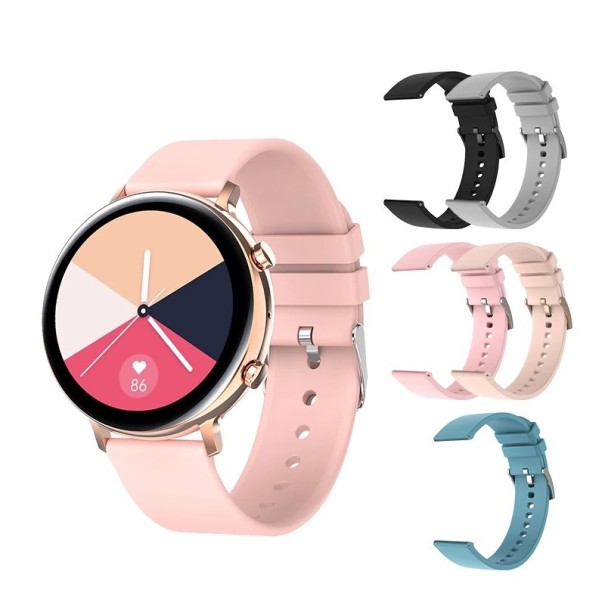 Smart Watch with 5 Replacement Straps A2866 pink