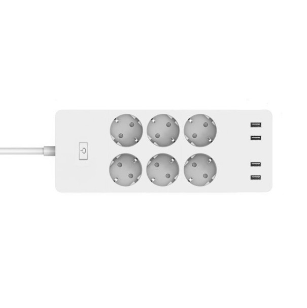 Smartes WLAN-Verlängerungskabel 6x Buchse, 4x USB 1,8 m 1