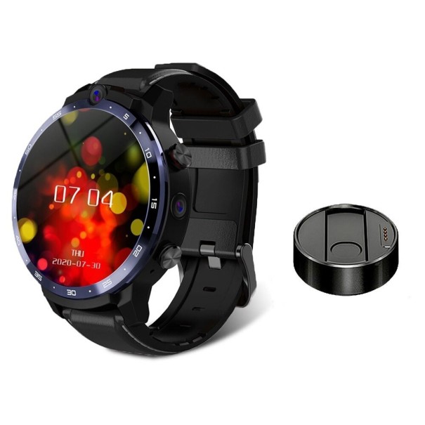Smartwatch med kamera og powerbank sort