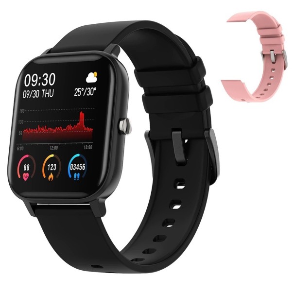 Smartwatch met reserveband roze