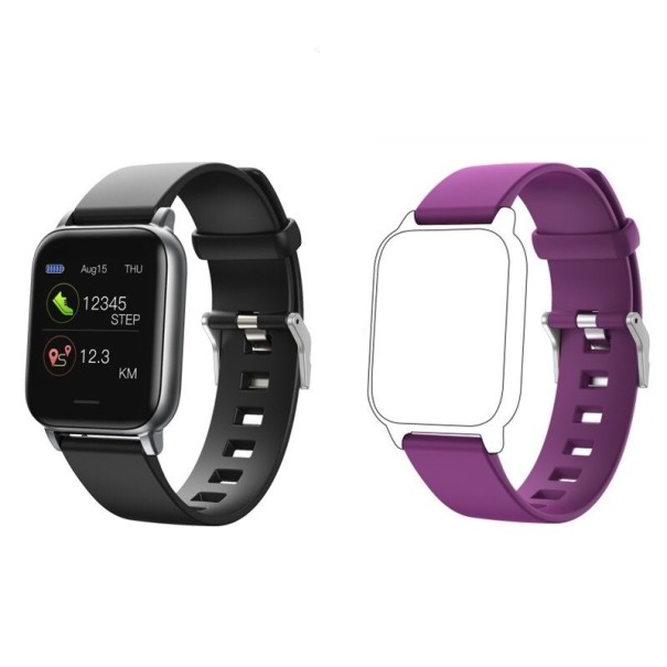 Smartwatch met vervangende band J222 paars