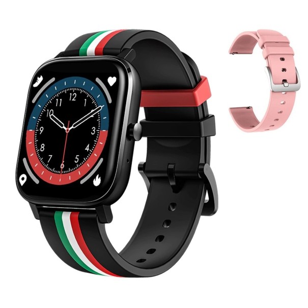Smartwatch met vervangende band K1249 roze