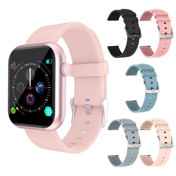 Smartwatch mit 5 austauschbaren Armbändern K1194 rosa