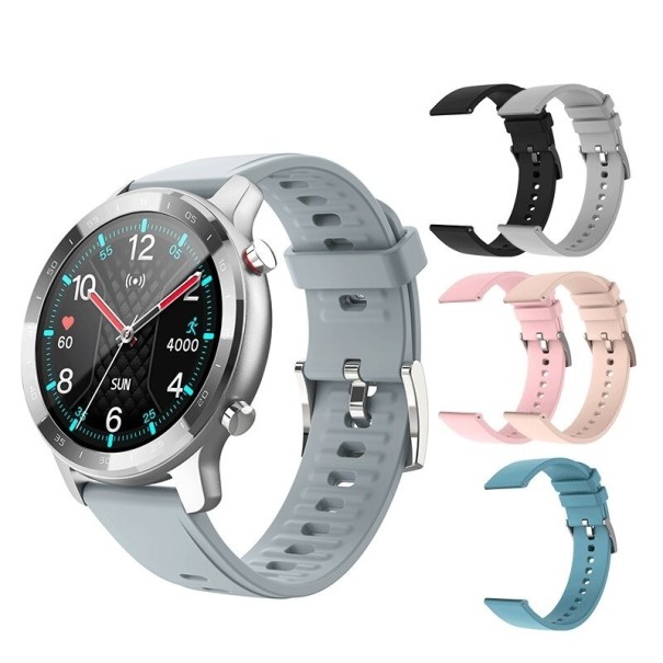 Smartwatch mit 5 austauschbaren Armbändern K1230 grau