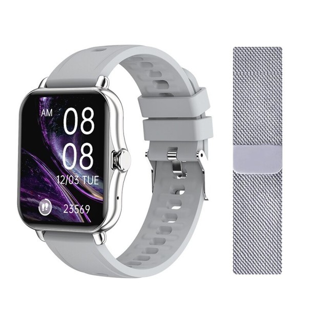 Smartwatch mit Ersatzarmband K1333 silbern