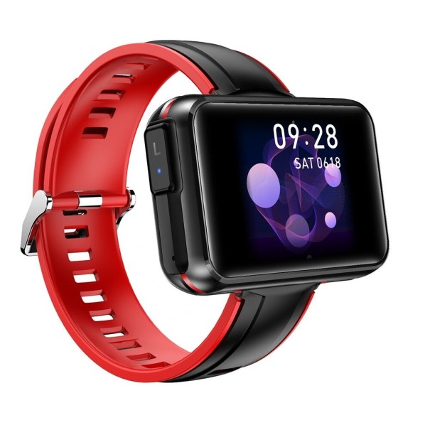 Smartwatch mit integrierten Kopfhörern K1431 rot