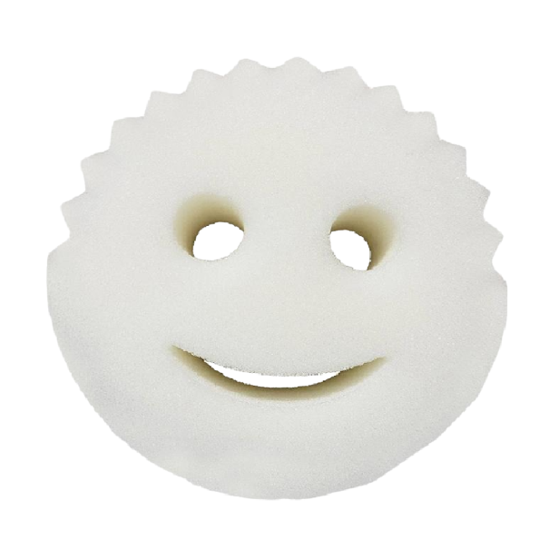 Smileygezichtsspons 4 stuks roze