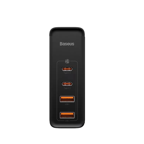 Snabbladdare 100W 4 portar 2× USB C 2× USB A PD GaN laddare Typ C med dubbel USB C-kabel EU-kontakt 100V–240V telefonladdning 1