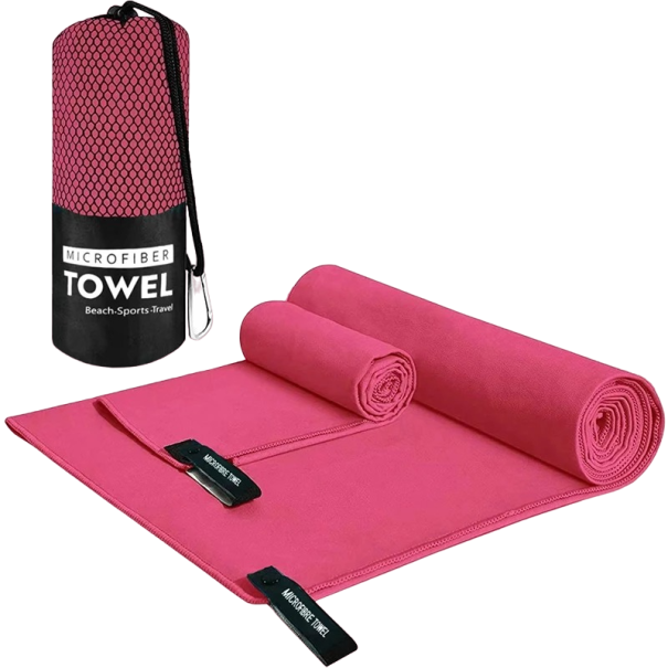 Snabbtorkande sporthandduk Gymhandduk Snabbtorkande strandhandduk 76 x 152 cm rosa