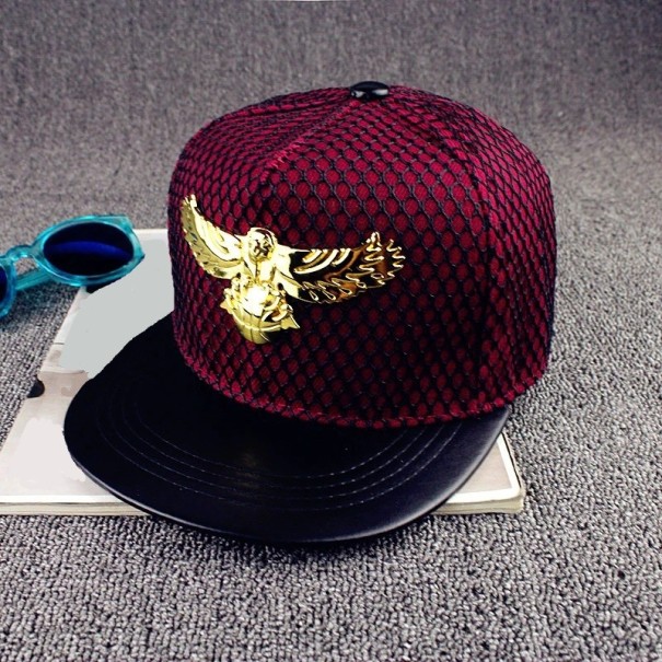 Snapback bărbătesc cu vultur burgundy