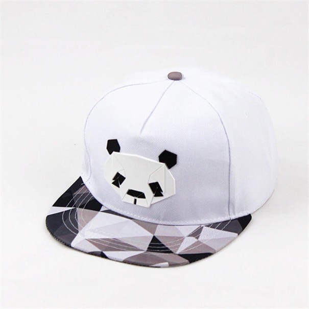 Snapback con panda bianco