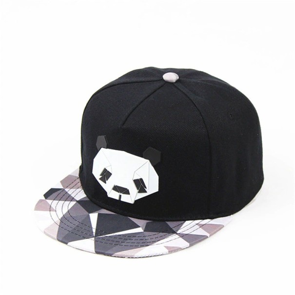 Snapback met panda zwart