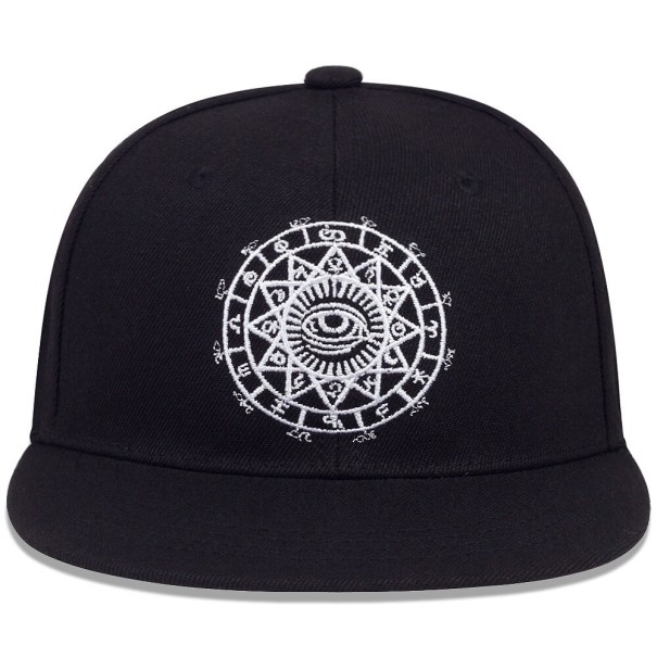 Snapback met symbool zwart