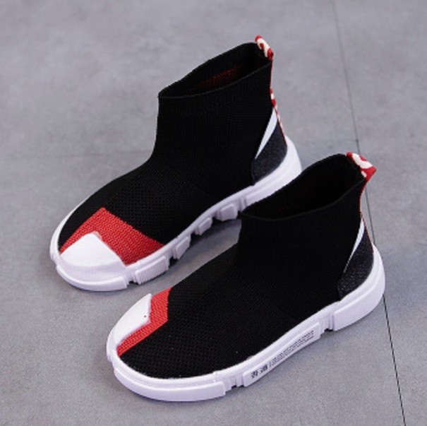 Sneakers för barnstrumpor svart 28
