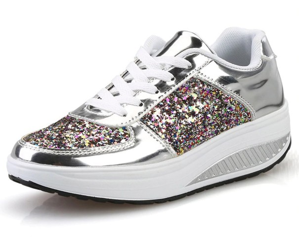 Sneakers sportive da donna A909 argento 38