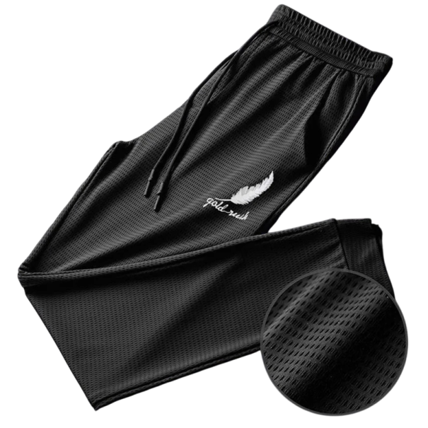 Snel drogende lichtgewicht broek voor heren Ademende sportbroek voor wandelen en hardlopen Met trekkoord Comfortabele losse pasvorm zwart S