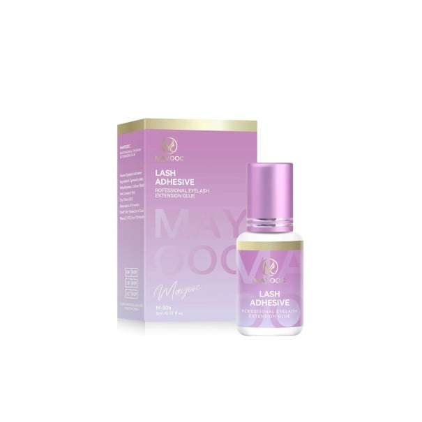 Sneldrogend lijm voor wimperextensions 5 ml Droogtijd 1–1,5 s Houdbaarheid 50–70 dagen Lage geur Professionele kwaliteit paars