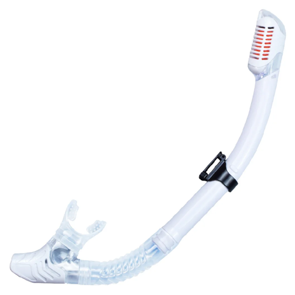 Snorkel for Diving with Air Valve Material PC TPR Silicone Comfortable Mouthpiece Safe Breathing Water Sports Swimming Snorkelling white
