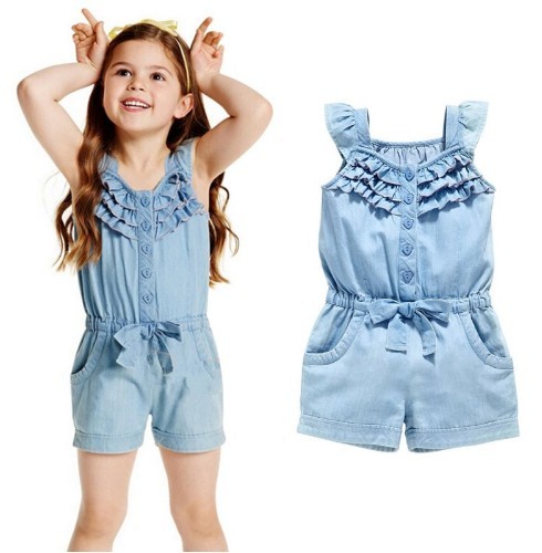 Snygg jumpsuit för tjejer - Blå