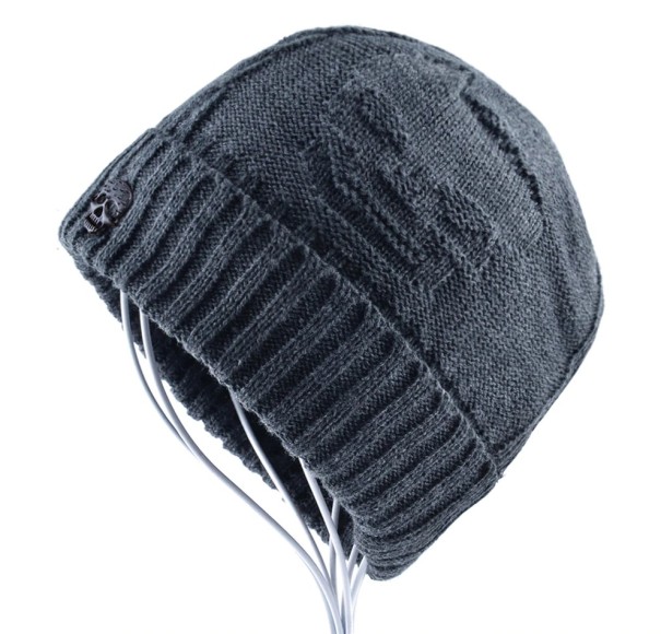 Snygg skull cap för män J944 grå