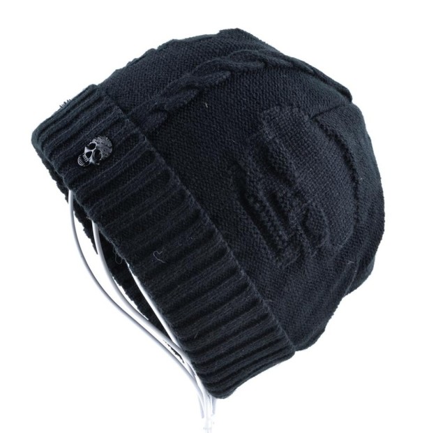 Snygg skull cap för män J944 svart