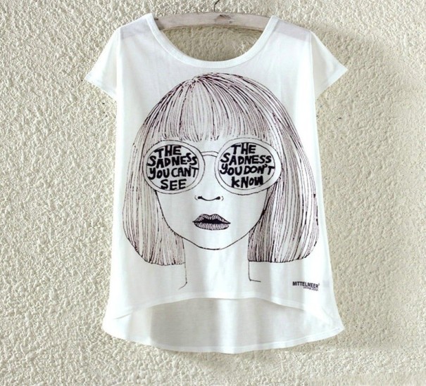 Snygg T-shirt för kvinnor L