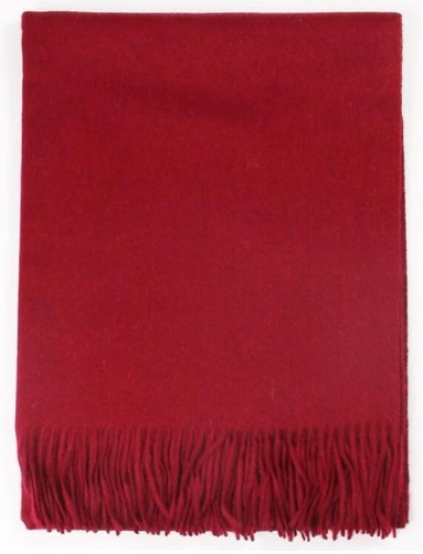 Snygg unisex halsduk 100% ull vinröd