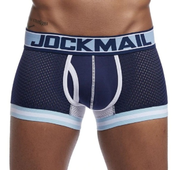 Snygga boxershorts för män A1 blå-vit L