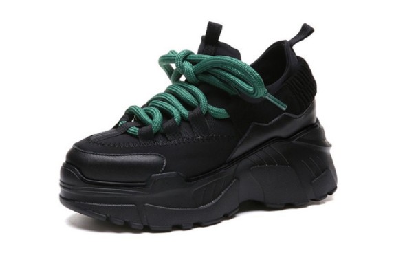 Snygga plattformssneakers för kvinnor J1170 svart 37