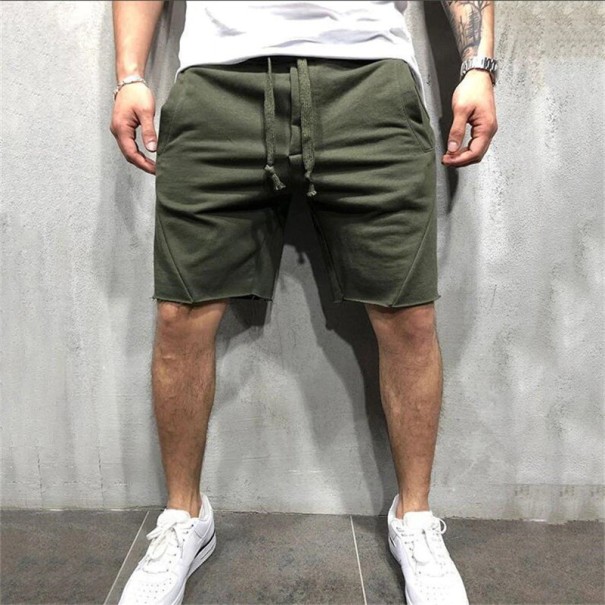 Snygga shorts för män A876 armégrön M