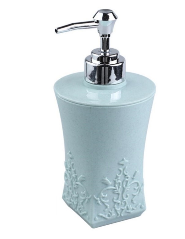 Soap Dispenser with Ornament light blue 2
