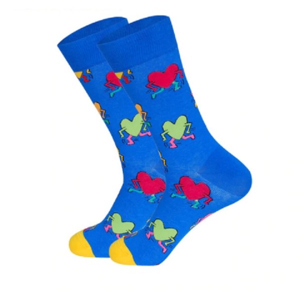 Socken mit Aufdruck A1425 blau